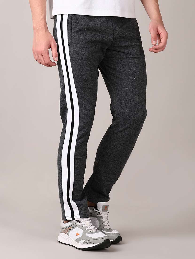 men side striped mid rise track pant