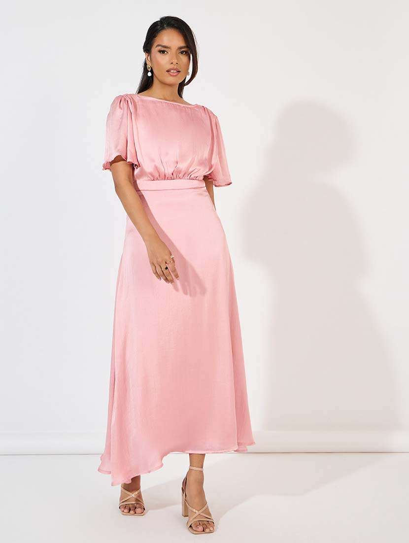 women pink solid sheath dress - 21571415 -  Standard Image - 1