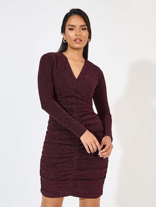 women red self-designed bodycon dress - 21571420 - Standard Image - 0