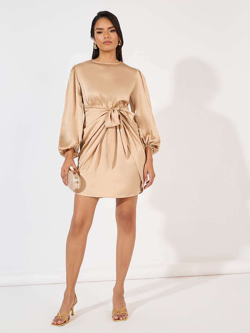 women nude solid sheath dress - 21571426 -  Standard Image - 1