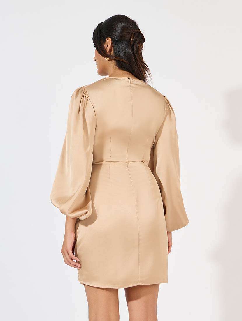 women nude solid sheath dress - 21571426 -  Standard Image - 4