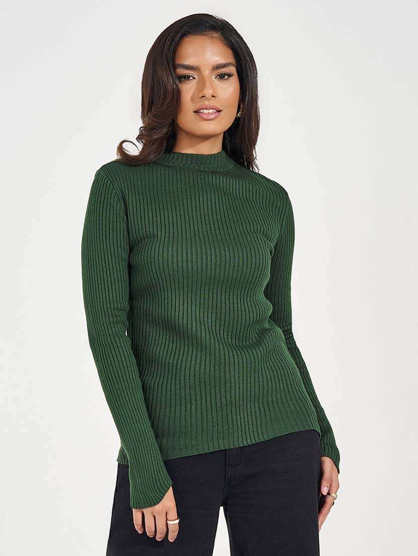women long sleeve self-designed pullover - 21571434 - Standard Image - 1