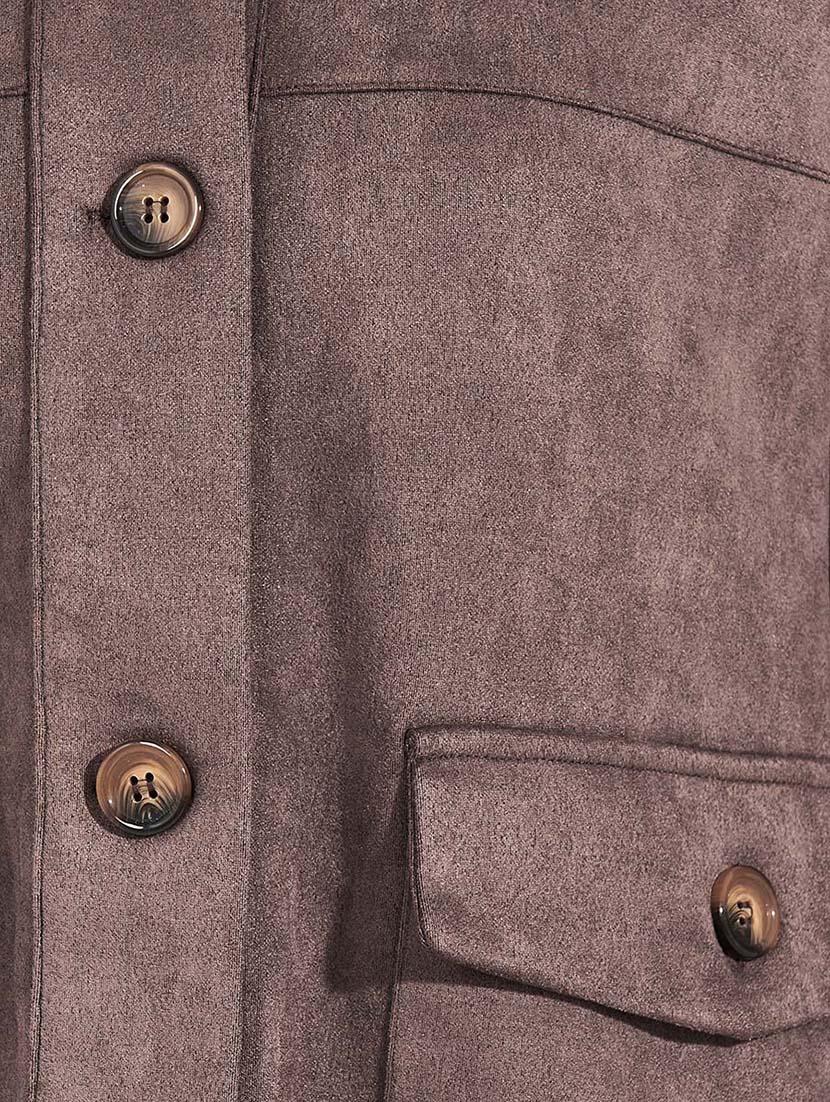 women brown solid long sleeve regular jacket - 21571476 - Standard Image - 4