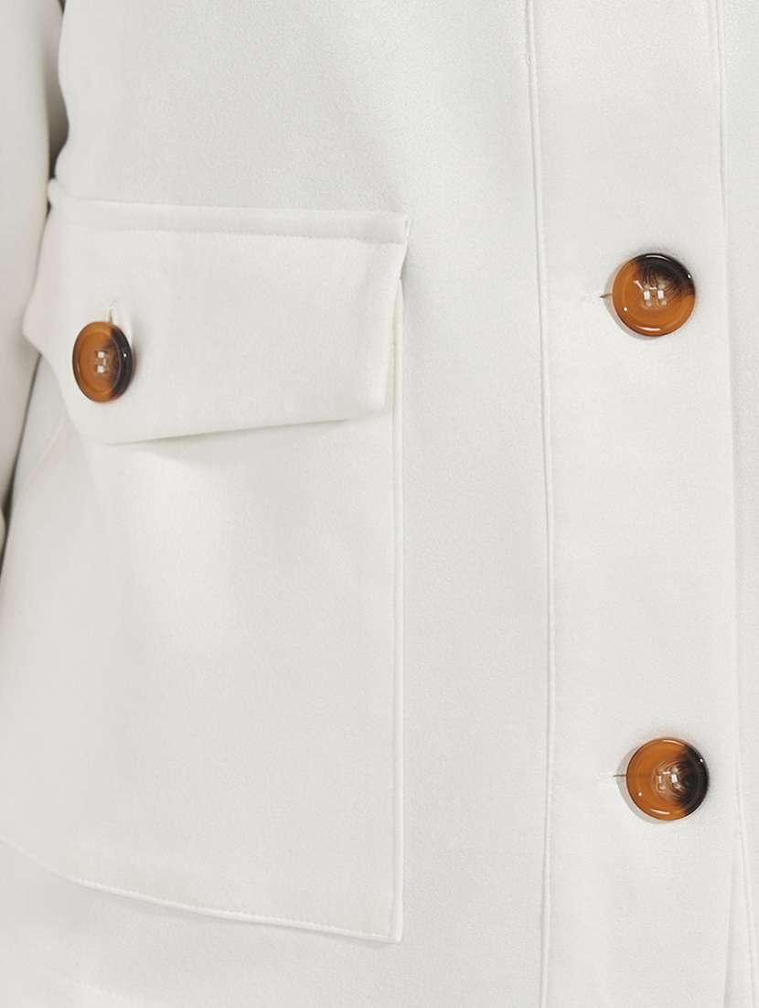 women white solid regular shacket - 21571477 -  Standard Image - 4