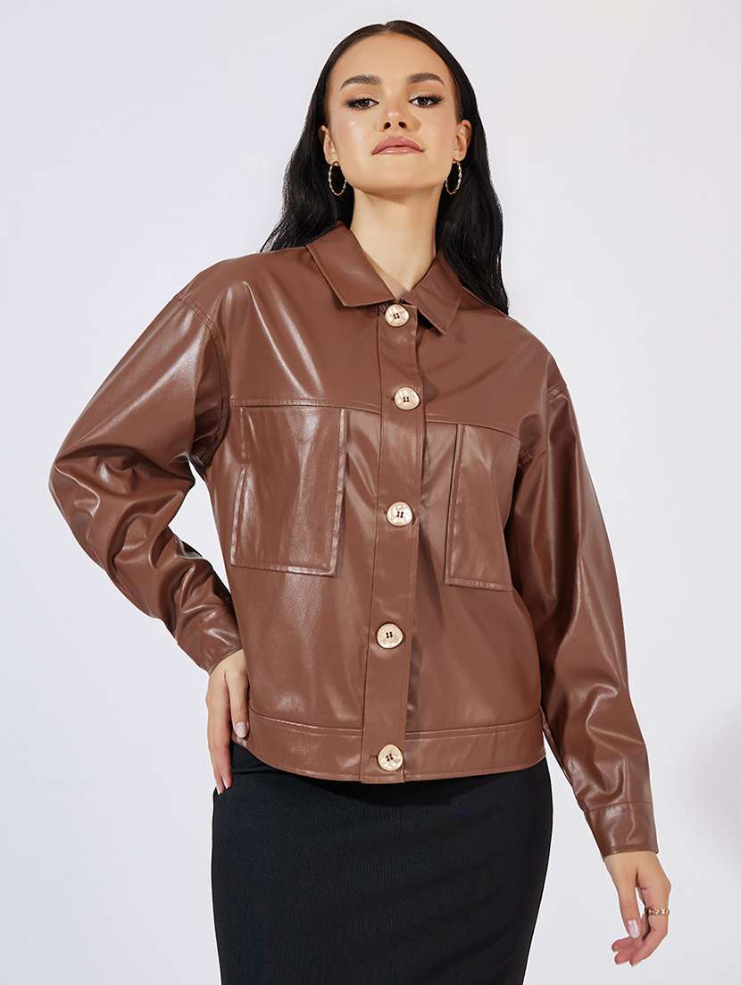 women long sleeve solid regular jacket