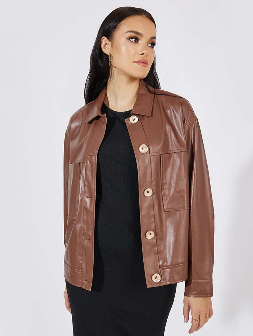 women long sleeve solid regular jacket - 21571482 -  Standard Image - 1
