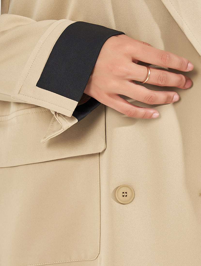 women full sleeve solid overcoat  - 21571511 -  Standard Image - 4