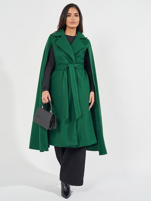 women full sleeve solid overcoat - 21571517 - Standard Image - 0