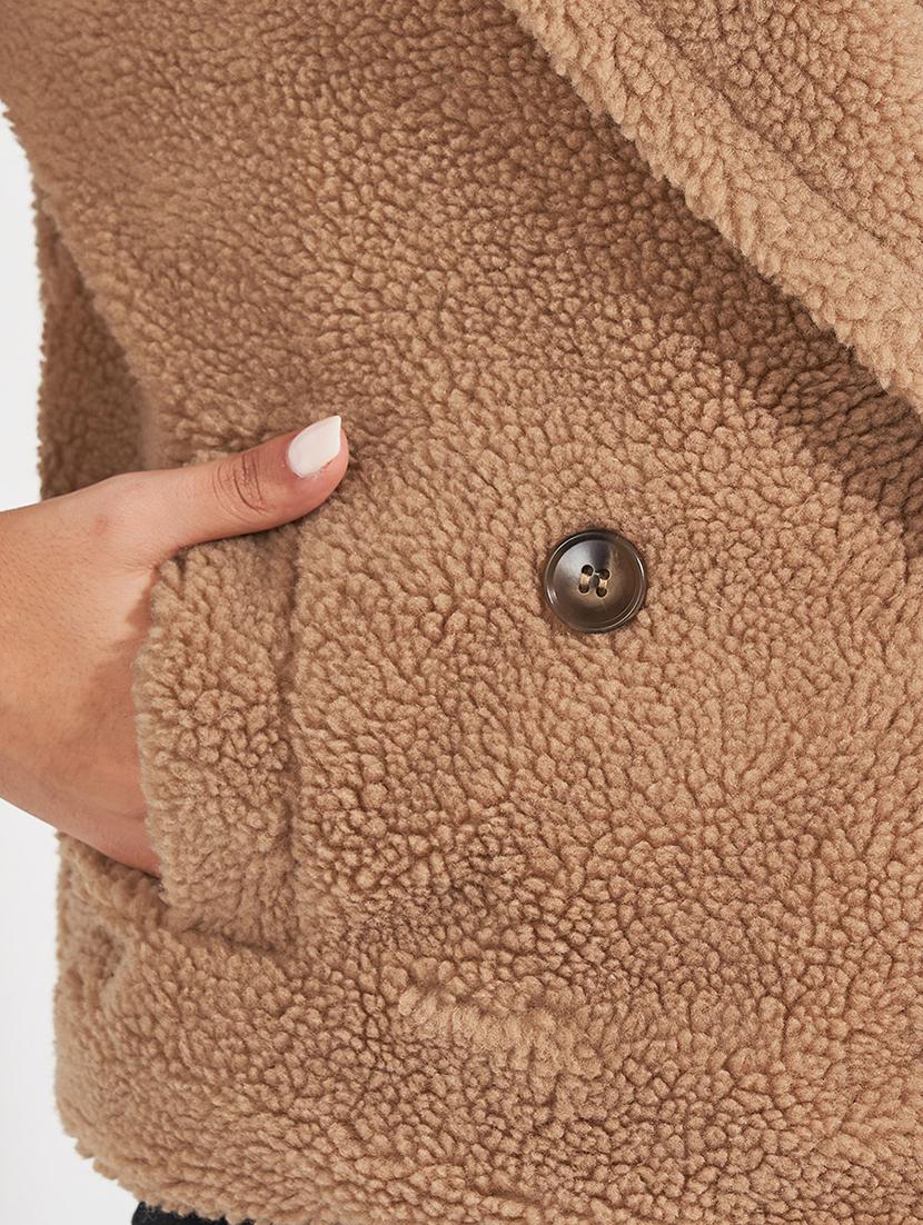 women full sleeve solid overcoat coat - 21571520 - Standard Image - 4