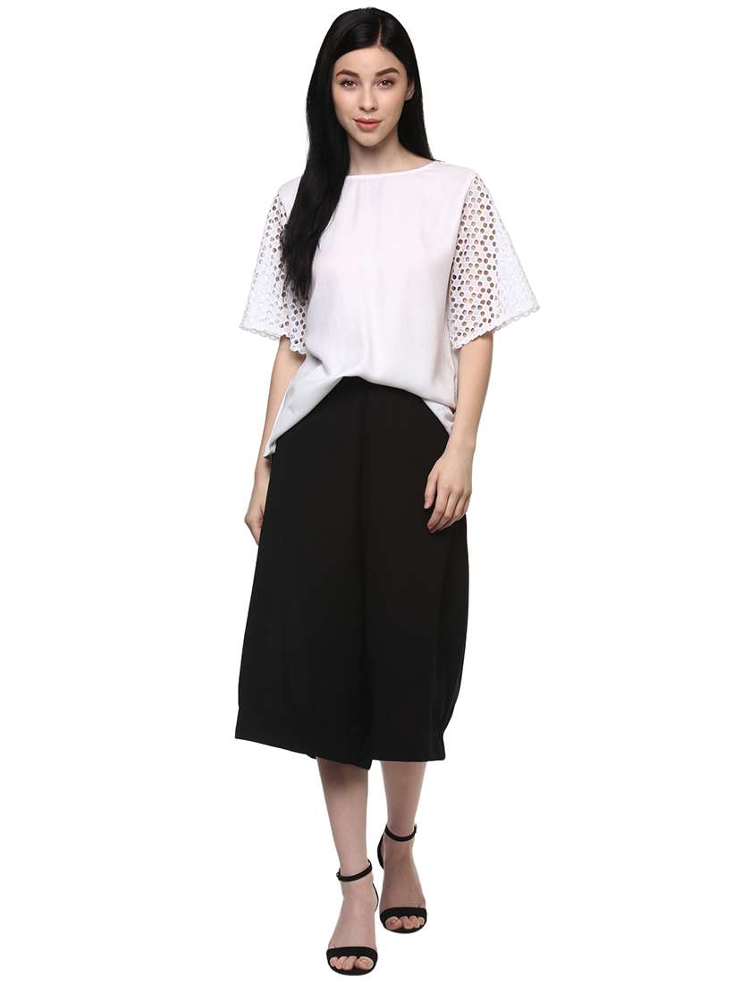 women white solid regular top - 21571622 -  Standard Image - 4