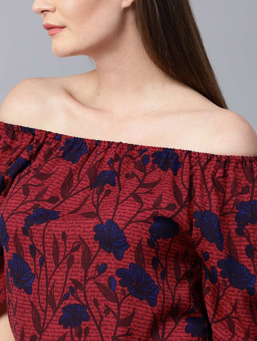 women red printed regular top - 21571628 -  Standard Image - 4