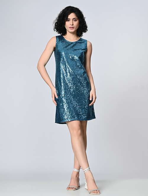 women sequined sleeveless shift dress - 21571963 -  Standard Image - 0