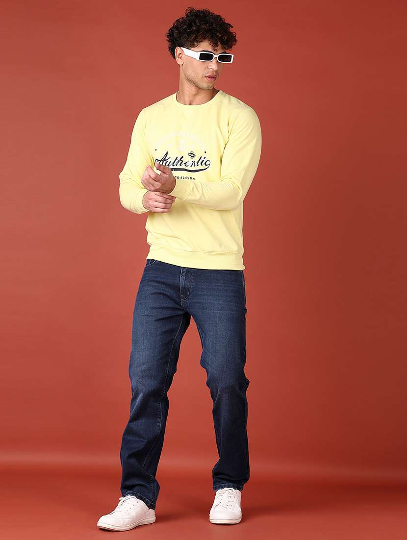 men long sleeves front print sweatshirt - 21572152 -  Standard Image - 4