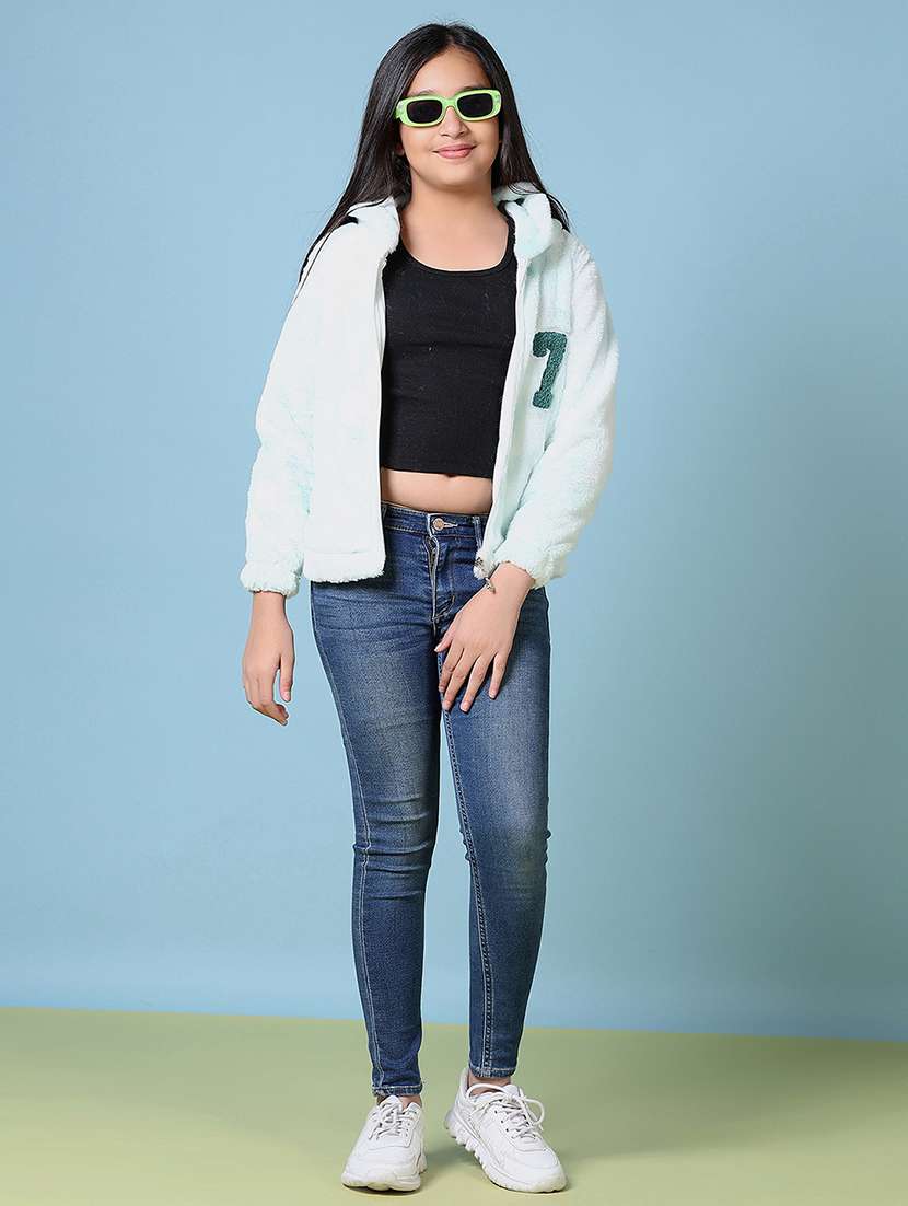 girls light blue long sleeve sweatshirts - 21572157 -  Standard Image - 4