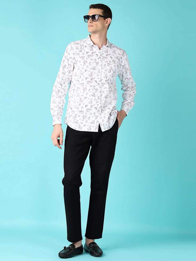 men printed collared long sleeves casual shirt - 21572222 -  Standard Image - 4