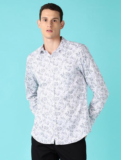 men printed collared long sleeves casual shirt - 21572223 -  Standard Image - 0