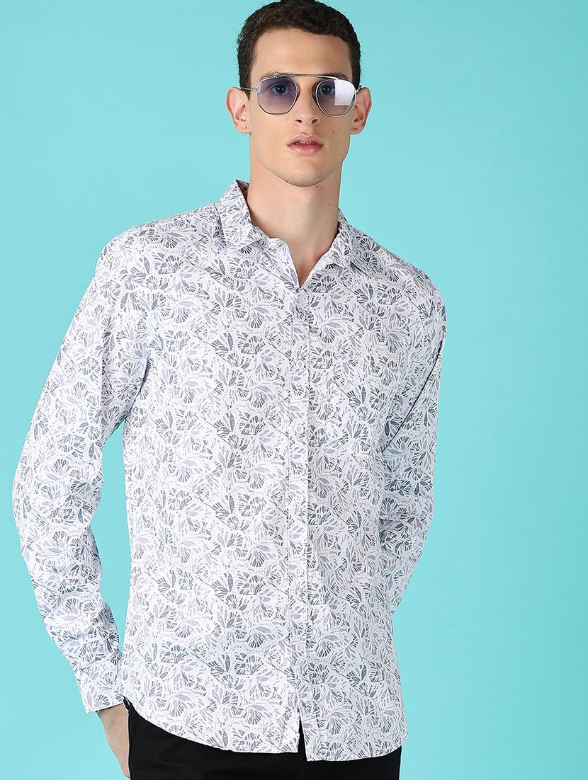men printed collared long sleeves casual shirt - 21572223 -  Standard Image - 1