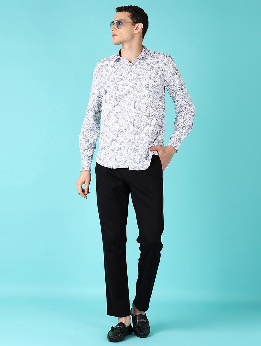 men printed collared long sleeves casual shirt - 21572223 - Standard Image - 4