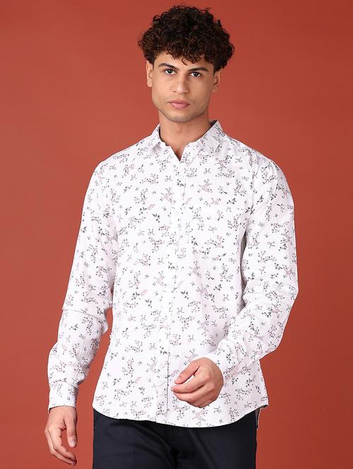 men printed collared long sleeves casual shirt - 21572246 - Standard Image - 0
