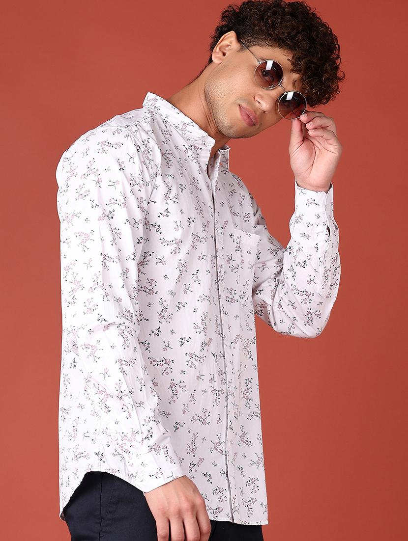 men printed collared long sleeves casual shirt - 21572246 - Standard Image - 1