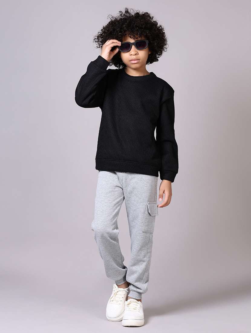 boys solid long sleeve sweatshirt - 21572340 -  Standard Image - 4