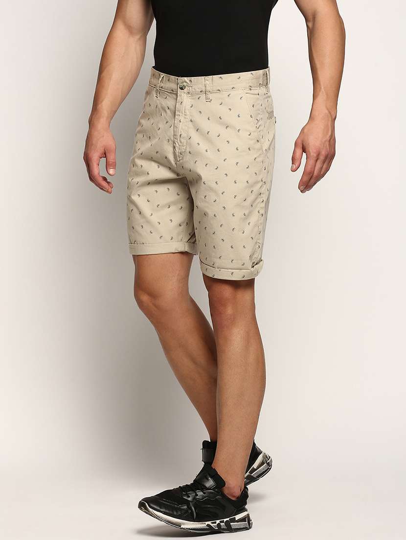 men beige printed bermuda short - 21573047 - Standard Image - 1