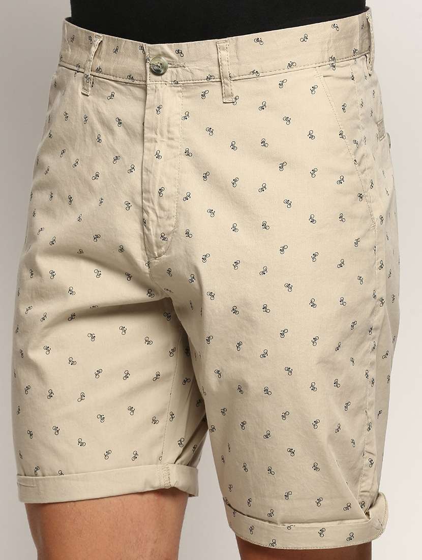 men beige printed bermuda short - 21573047 - Standard Image - 4