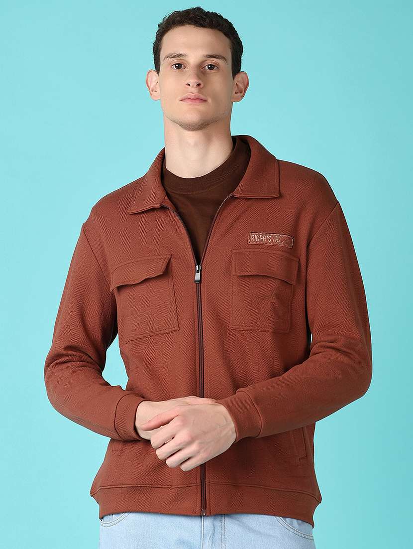 men long sleeves solid casual jacket