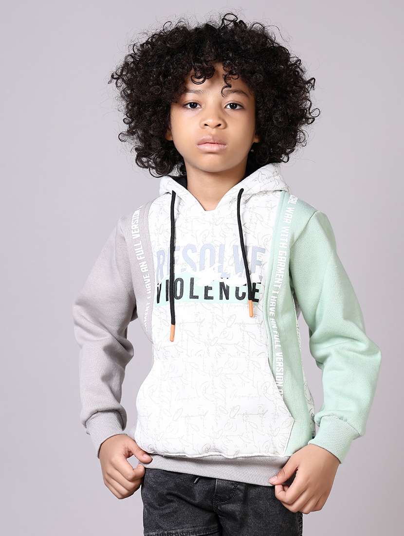 boys long sleeves color block sweatshirt