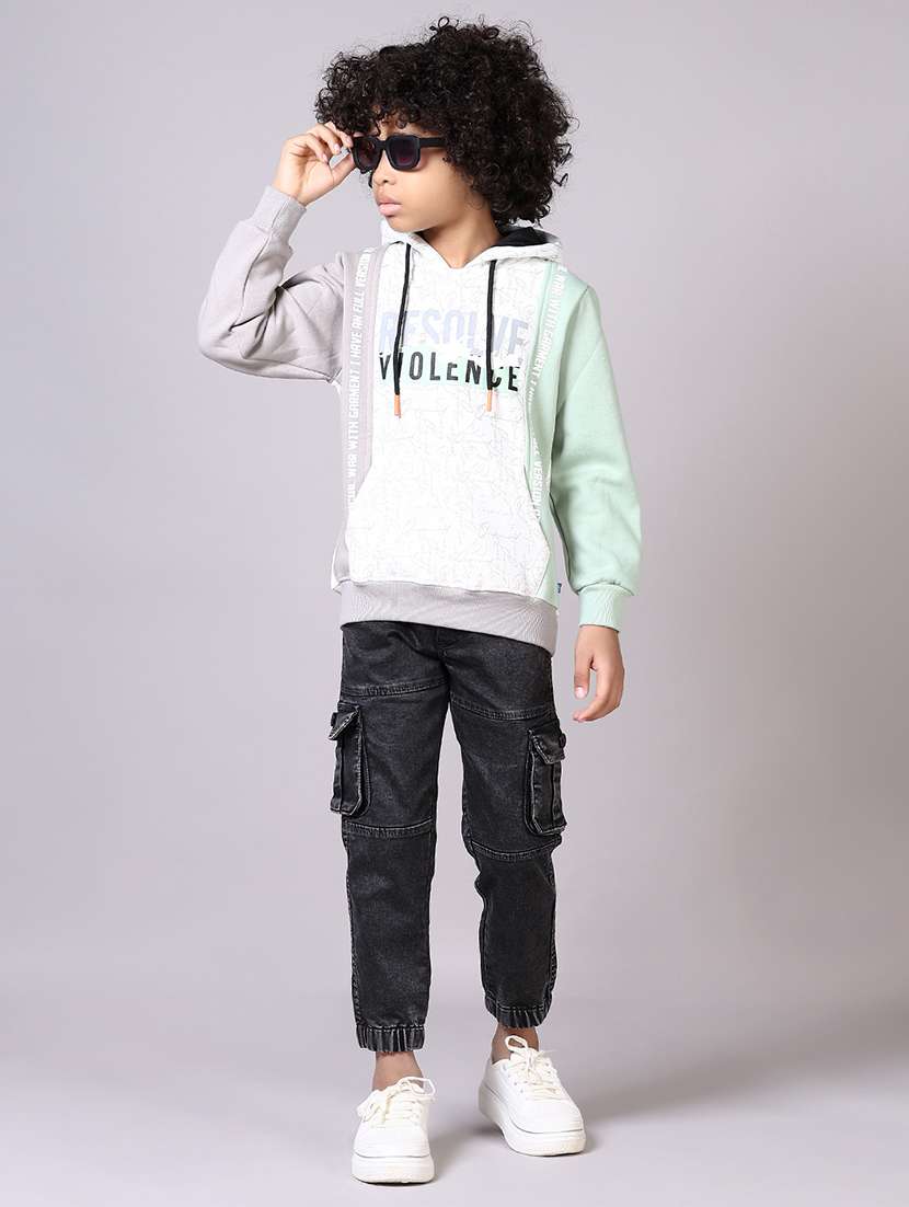 boys long sleeves color block sweatshirt - 21573090 -  Standard Image - 4