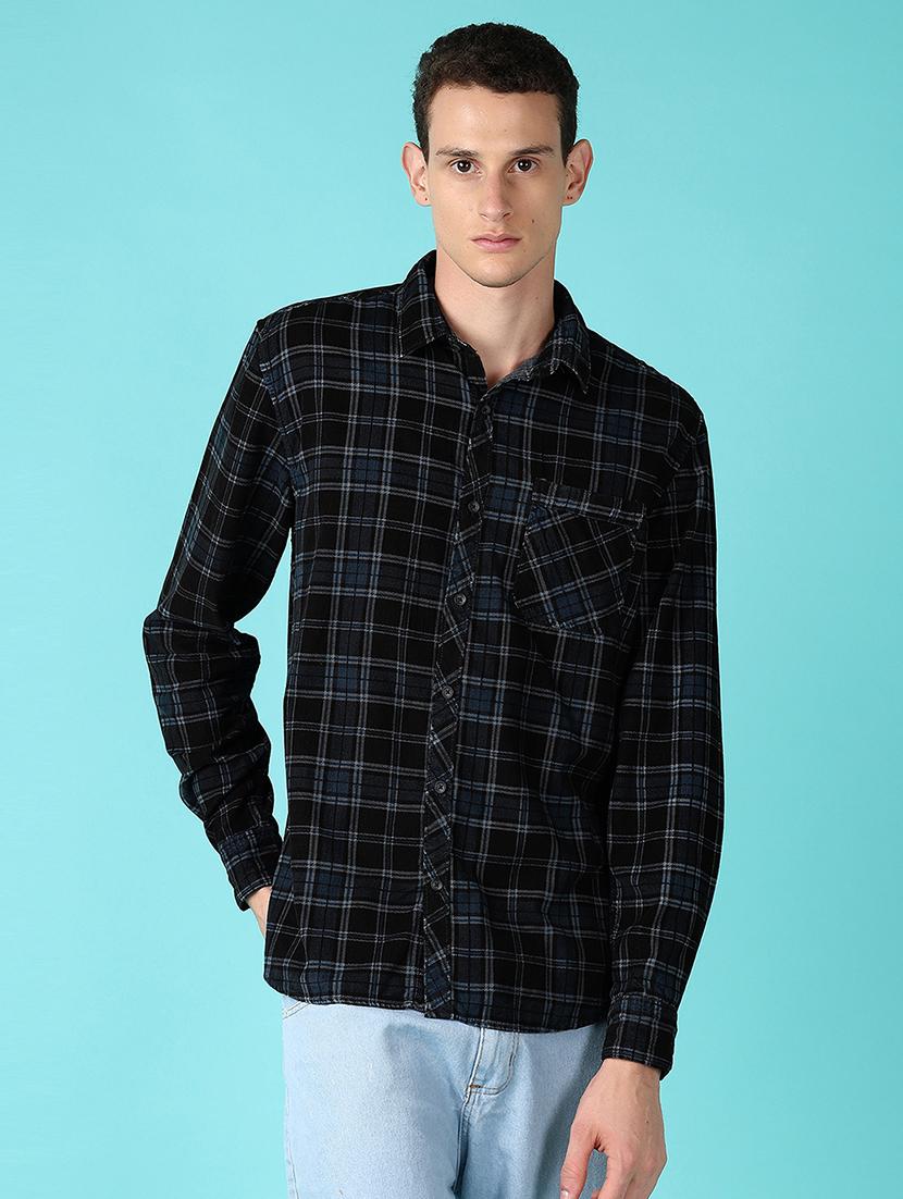 men printed collared long sleeves casual shirt - 21573098 -  Zoom Image - 0