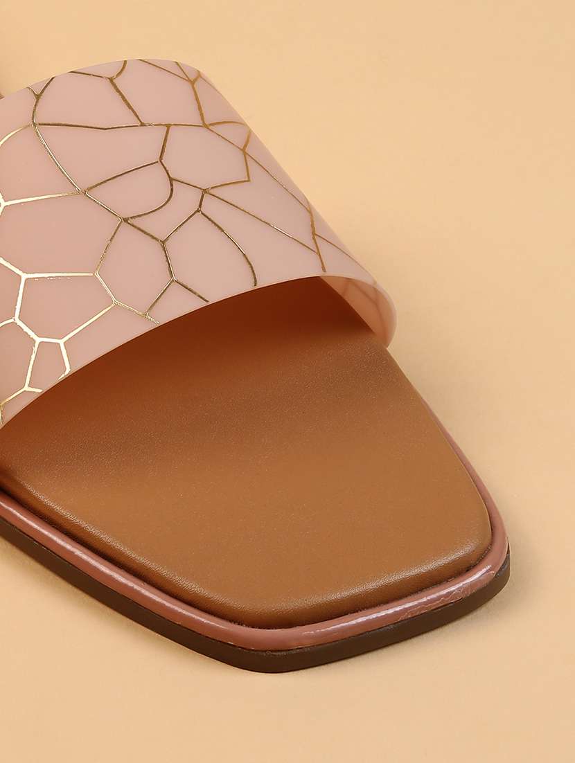 women peach slip on sandal - 21573139 -  Standard Image - 4