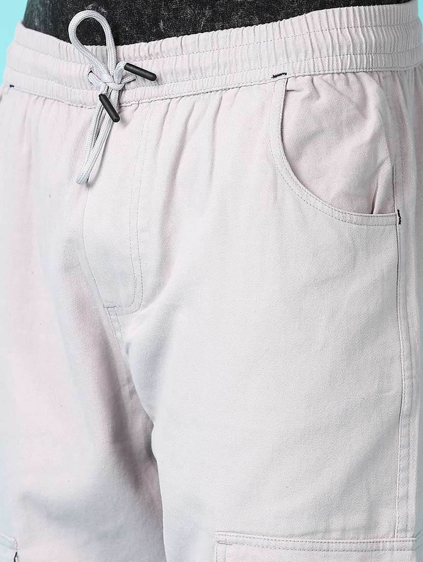 light grey twill cargos - 21573160 - Standard Image - 6