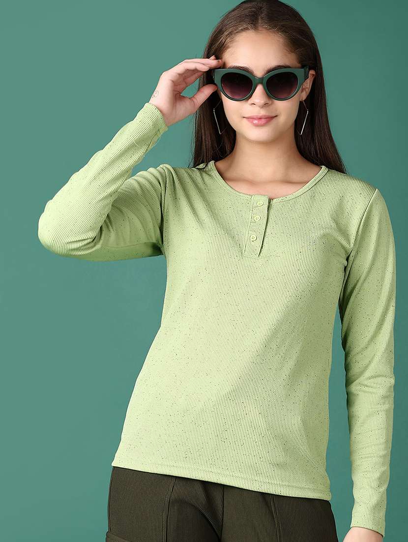 women long sleeves printed regular top - 21573248 - Standard Image - 1