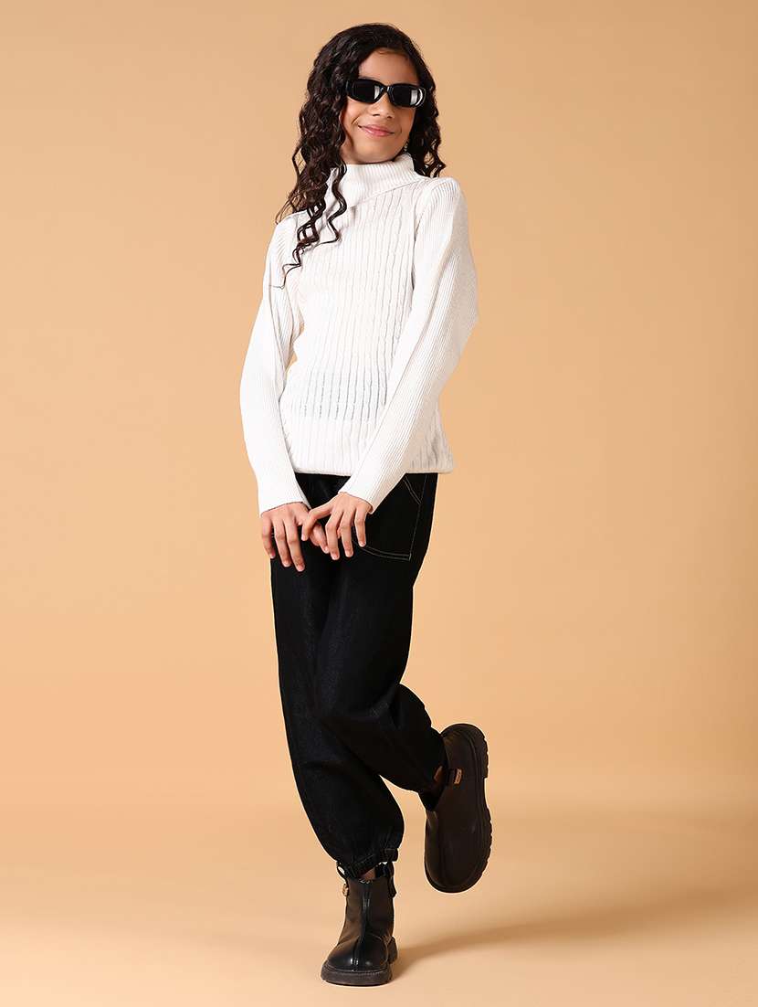 girls black plain joggers - 21573274 -  Standard Image - 4