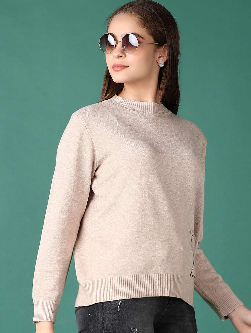 women self design long sleeve pullover - 21573327 -  Standard Image - 1