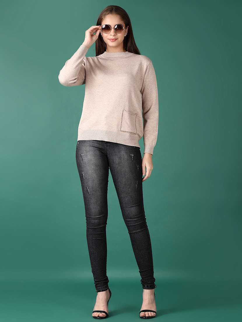 women self design long sleeve pullover - 21573327 -  Standard Image - 4