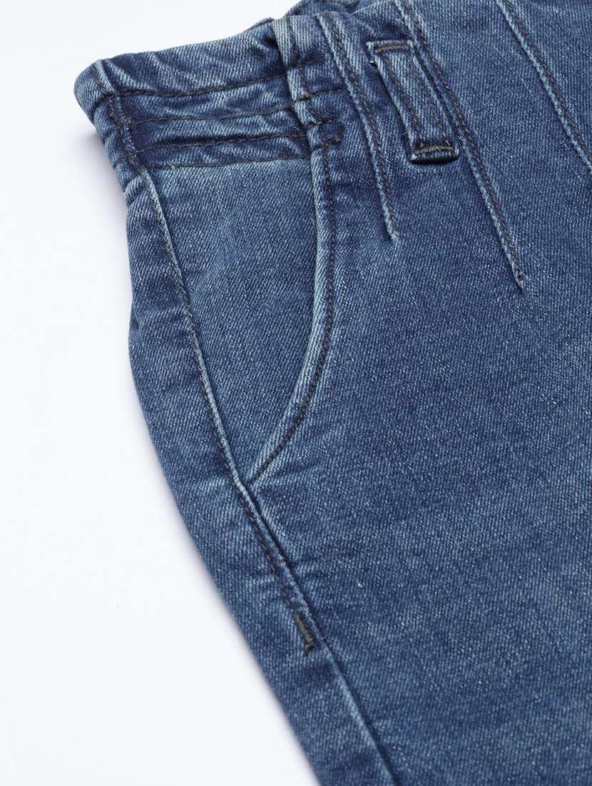 women navy blue denim plain jeans - 21573675 -  Standard Image - 4