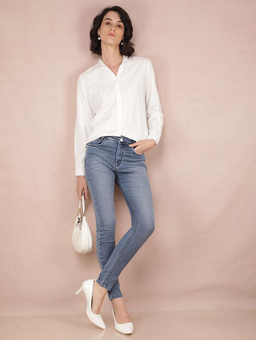 white viscose regular shirt - 21573780 -  Standard Image - 4