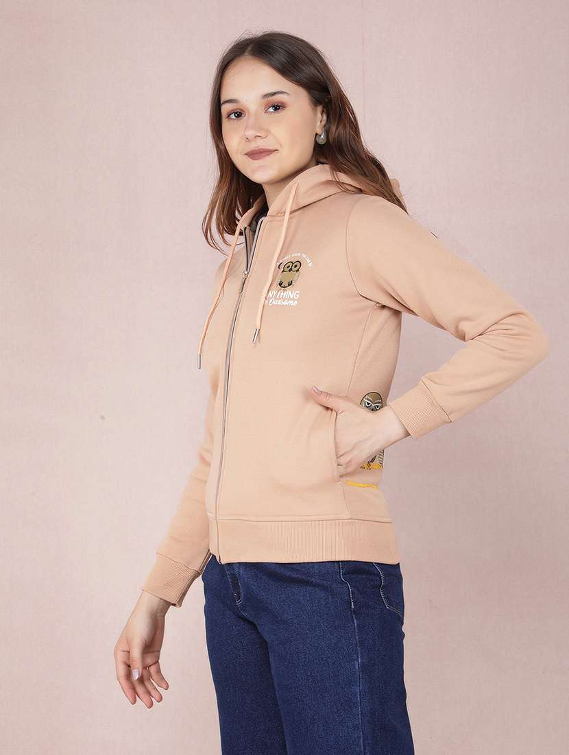 women long sleeves placement print sweatshirt - 21573790 - Standard Image - 1