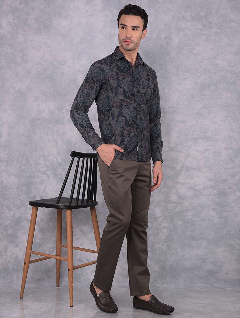 men printed long sleeve casual shirt - 21573822 -  Standard Image - 4