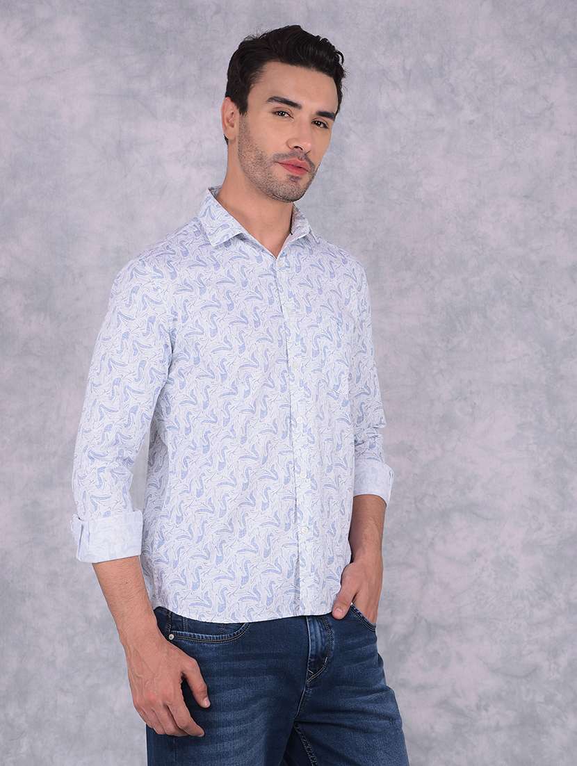 men printed collared regular fit shirt - 21573826 -  Standard Image - 1