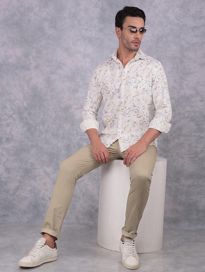 men long sleeve printed casual shirt - 21573835 - Standard Image - 4