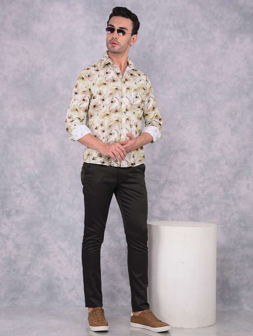 men printed collared regular fit shirt - 21573841 - Standard Image - 4