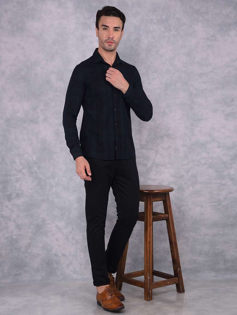 men checkered collared regular fit long sleeve shirt - 21573856 -  Standard Image - 4