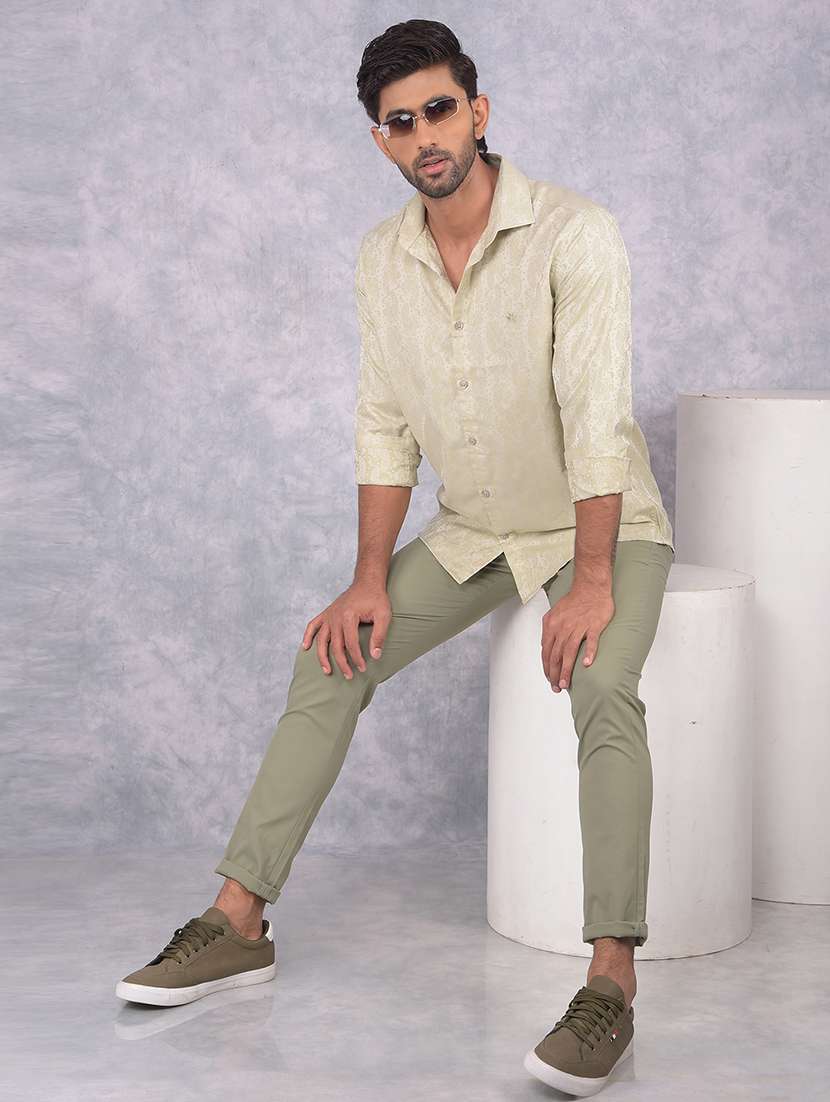 men printed collared long sleeve regular fit shirt - 21573882 -  Standard Image - 4