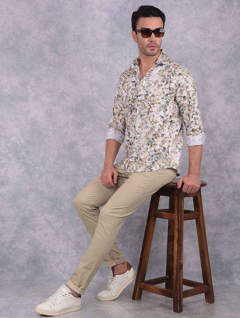 men printed collared regular fit shirt - 21573888 -  Standard Image - 4
