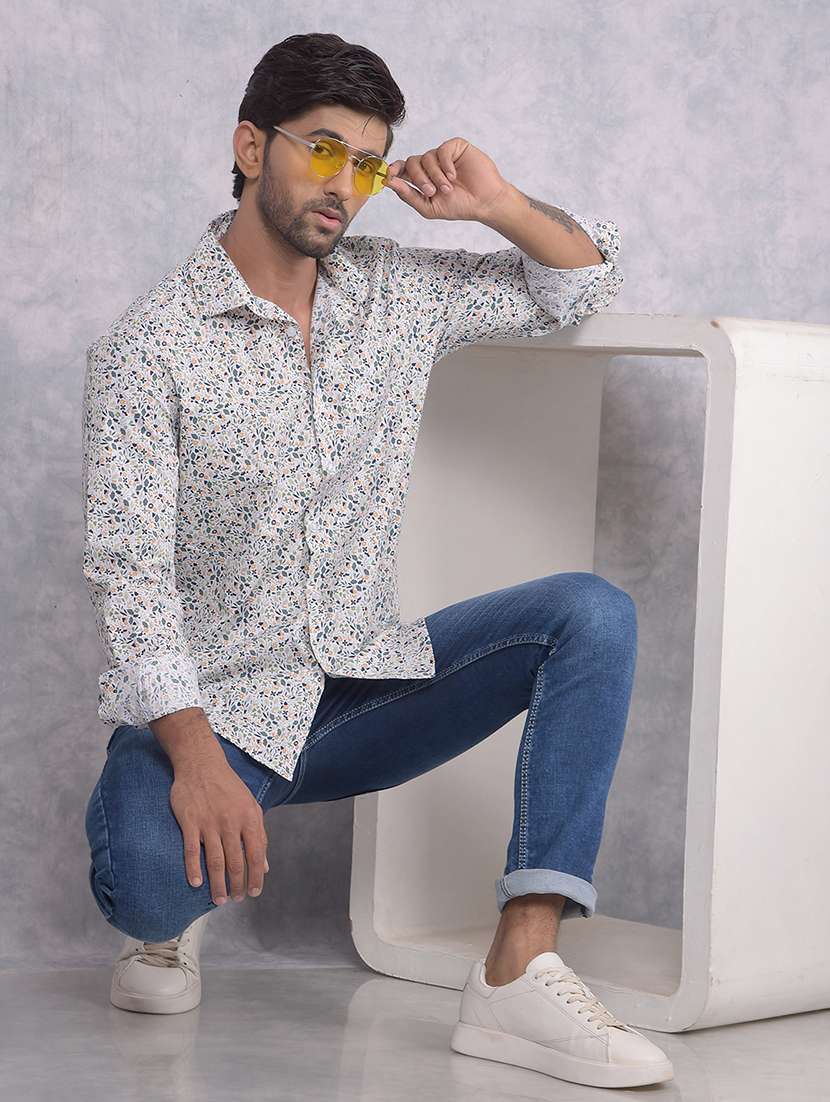 men printed collared regular fit shirt - 21573893 -  Standard Image - 4