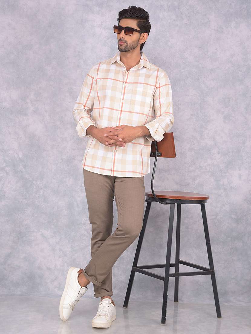 men checkered collared regular fit shirt - 21573903 -  Standard Image - 4