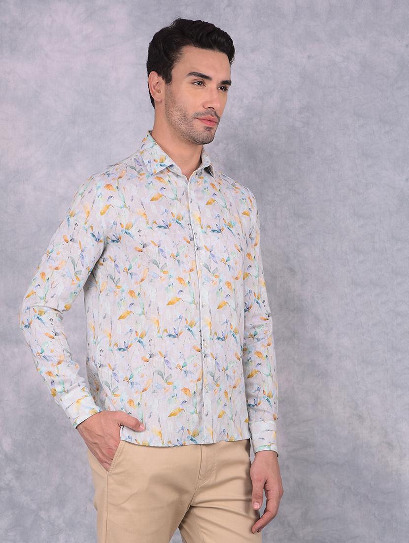 men printed long sleeve casual shirt - 21573923 - Standard Image - 1